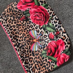 Estée Lauder Floral Cheetah Cosmetic Bag